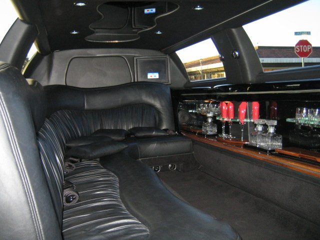 Black Limo Interior Back View